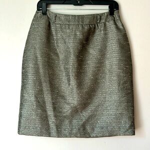 Worthington Silver Gray Metallic Skirt size 10 P